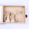 Wooden Cardboard Mini Character Decoration Box Storage - Kitty Couples 2